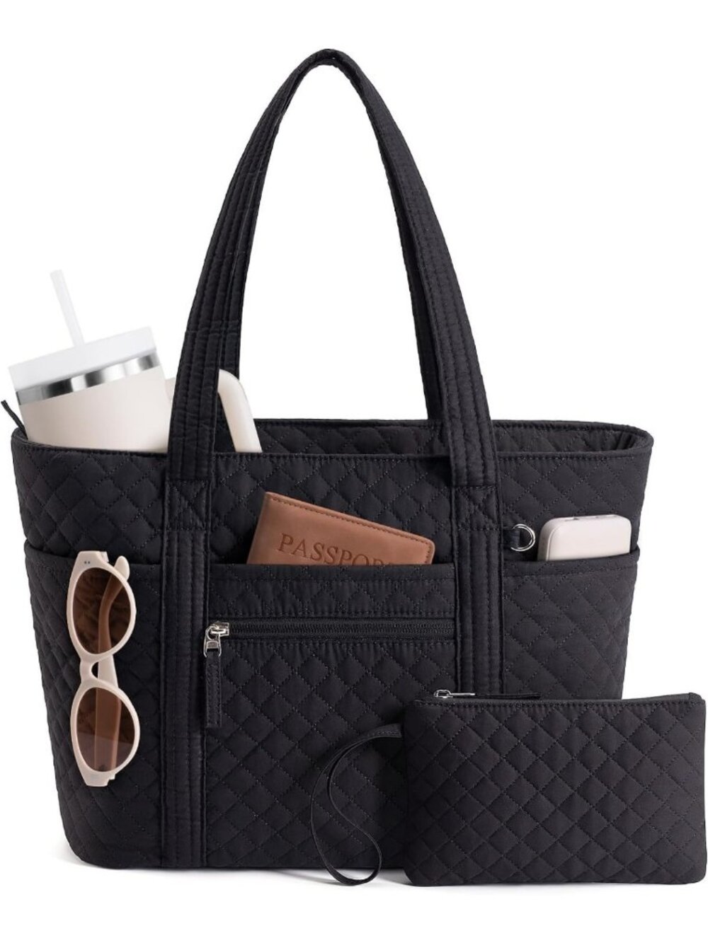 Quilted Puffer Tote Bag for Women | Stylish Cotton Work Bag for Teachers